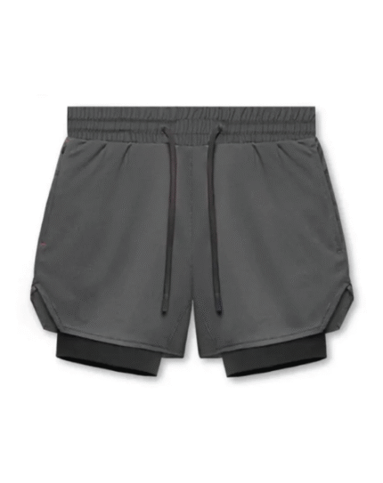 2-in-1 Men's Quick-Dry Running Shorts with Breathable Liner for Sports, Fitness, Gym